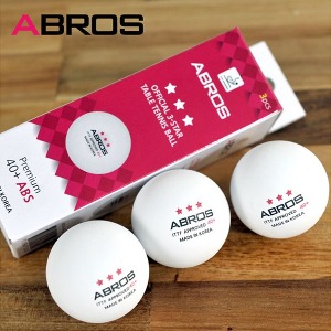 에이브로스 3성 ABROS 40+ ITTF공인 시합구(ABS소재)3개입